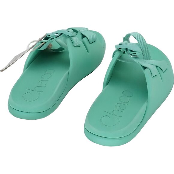 Chaco Chillos Kids Green Slide Sandals Size 3 - Picture 3 of 6